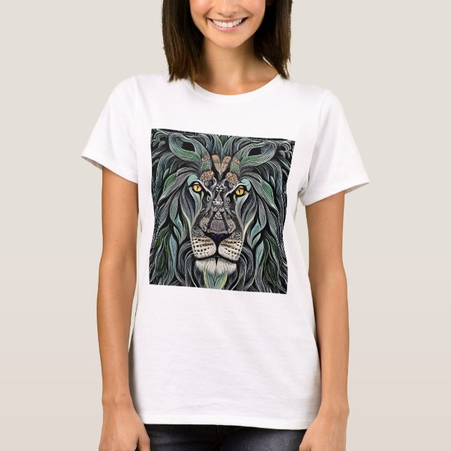 Camiseta Resumen de Shabby Chic King Lion (Anverso)