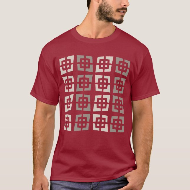 Camiseta Resumen de Starburst Moderno de Mediados del Siglo (Anverso)