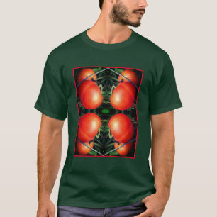 Camiseta Resumen De Tomates De Jardín Rojo En El Vino