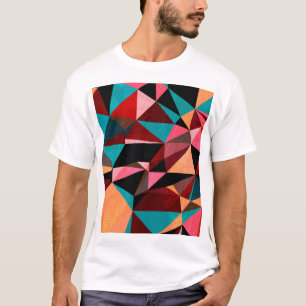 Camiseta Resumen de triángulo geométrico colorido