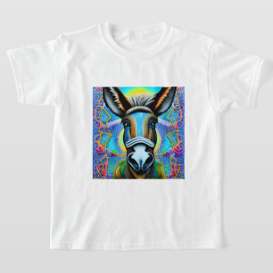 Camiseta Resumen de un pequeño burro multicolor