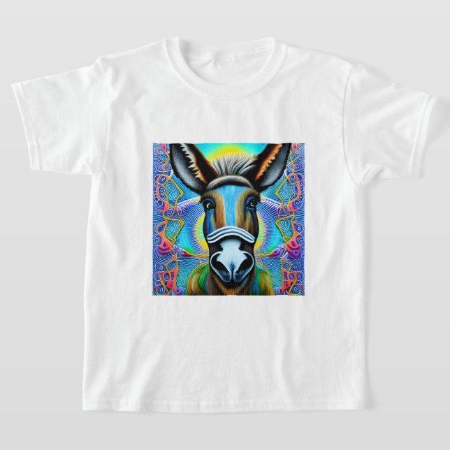 Camiseta Resumen de un pequeño burro multicolor (Distribución)