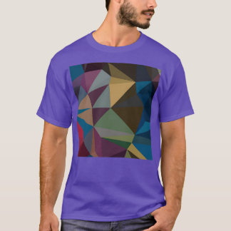 Camiseta Resumen de zafiro azul fondo de polígono bajo