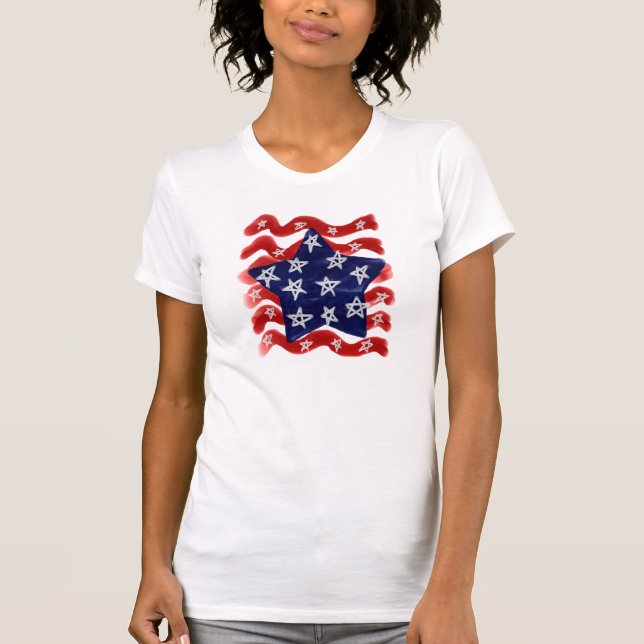 Camiseta Resumen del arte 4 de julio para usar (Anverso)