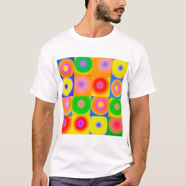 Camiseta Resumen del arte Colorful Happy (Anverso)