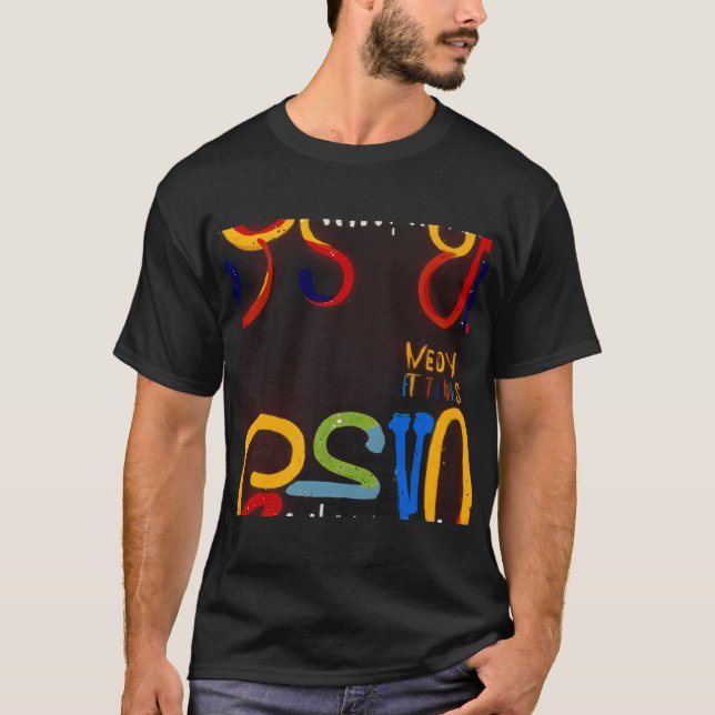 Camiseta Resumen del arte de la tipografía | Vibrante y din (Anverso)