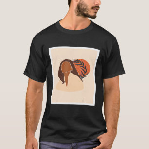 Camiseta Resumen del boho contemporáneo de la cara moderna 