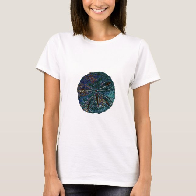 Camiseta Resumen del dólar de arena Artsy Blue Gift Favor (Anverso)