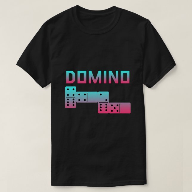 Camiseta Resumen del juego de tablero de mosaico de Domino (Diseño del anverso)