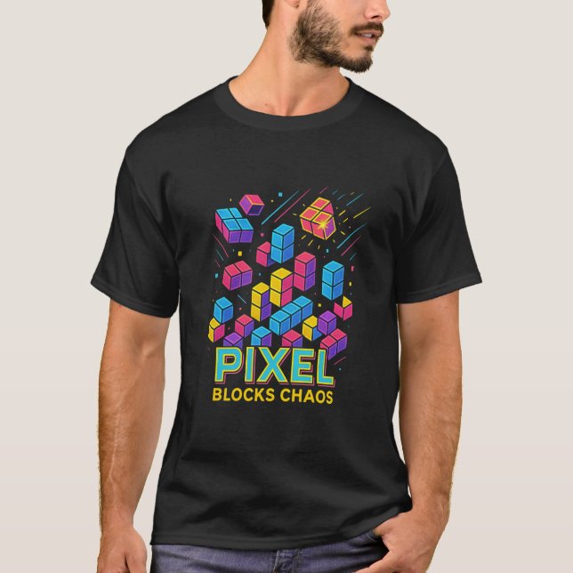 Camiseta Resumen del juego del rompecabezas retro (Anverso)