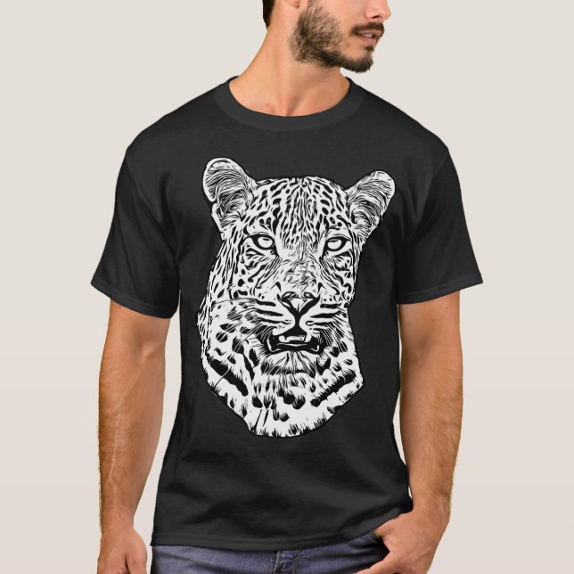 Camiseta Resumen del leopardo de la nieve Arte original de  (Anverso)