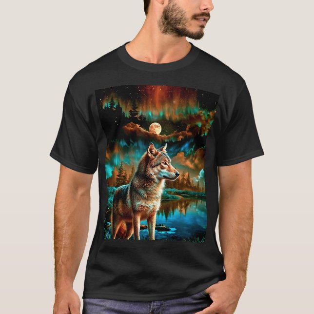 Camiseta Resumen del lobo en los bosques (Anverso)