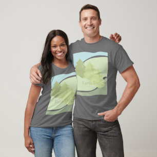 Camiseta Resumen del paisaje natural con árboles de abetos