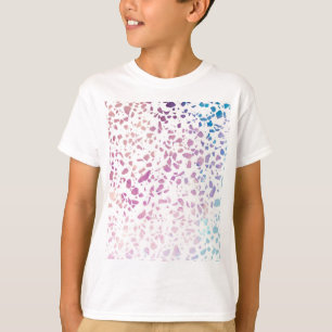 Camiseta Resumen del patrón azul y rosado del mezzo Terrazz