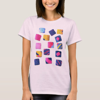 Camiseta Resumen del patrón de bloques coloridos