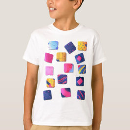 Camiseta Resumen del patrón de bloques coloridos