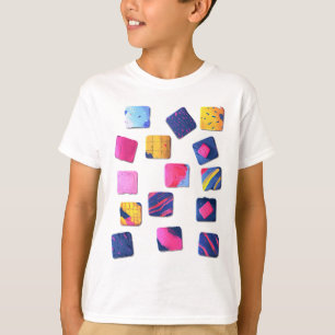 Camiseta Resumen del patrón de bloques coloridos