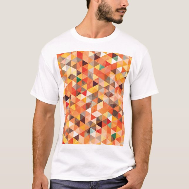 Camiseta Resumen del patrón de triángulo geométrico sin sol (Anverso)