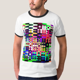 Camiseta Resumen del patrón retro colorido de los años 90