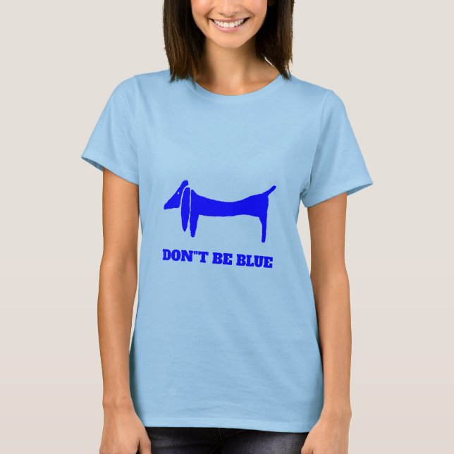 Camiseta Resumen del perro azul Dachshund (Anverso)