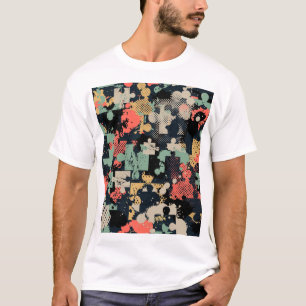 Camiseta Resumen del rompecabezas: Creativo Vintage Seamles