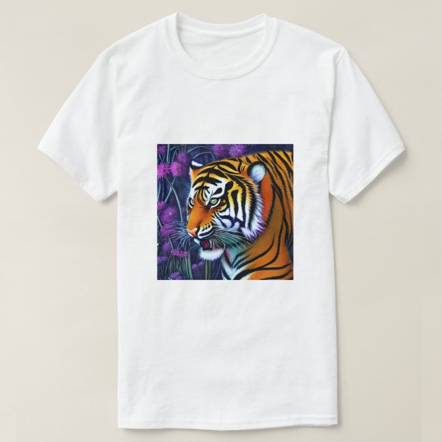 Camiseta Resumen del tigre depredador majestuoso salvaje (Diseño del anverso)