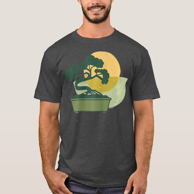 Camiseta Resumen del Zen Budista Japonés Bonsai Tree (Anverso)