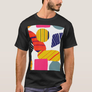 Camiseta Resumen dibujado a mano, patrón elegante.
