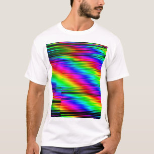 Camiseta Resumen Digital: Diseño Gráfico Multicolor.