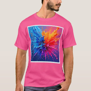Camiseta Resumen dinámico de la salpicadura de pinturas