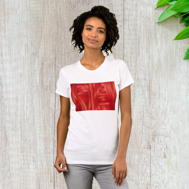 Camiseta Resumen dinámico de textura del músculo rojo (Subido por el creador)