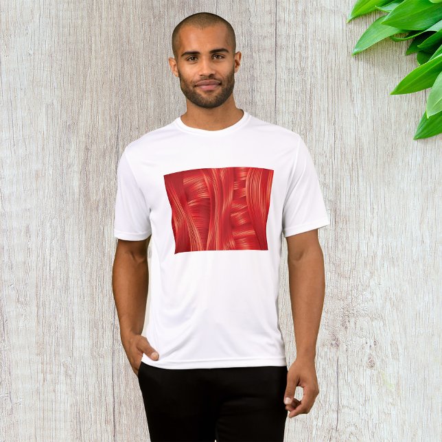 Camiseta Resumen dinámico de textura del músculo rojo (Subido por el creador)