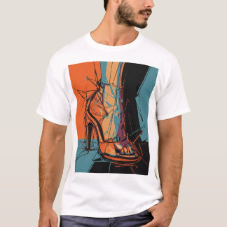 Camiseta Resumen Diseño artístico elegante de zapatos de mu