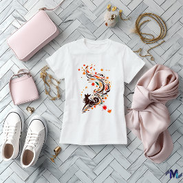 Camiseta Resumen Diseño de arte de la Fox de otoño