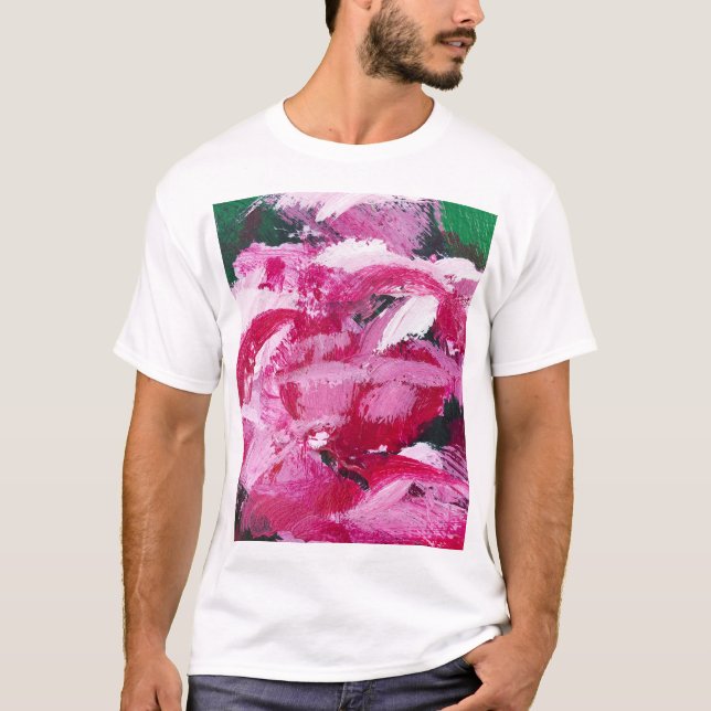 Camiseta Resumen Diseño de papel tapiz de pintura caos (Anverso)