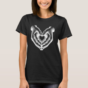 Camiseta Resumen Diseño del corazón simétrico Novedad Amor