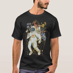 Camiseta Resumen Diseño floral astronauta astronauta del es