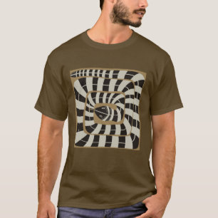 Camiseta Resumen divertido de serpiente a rayas en tonos ne