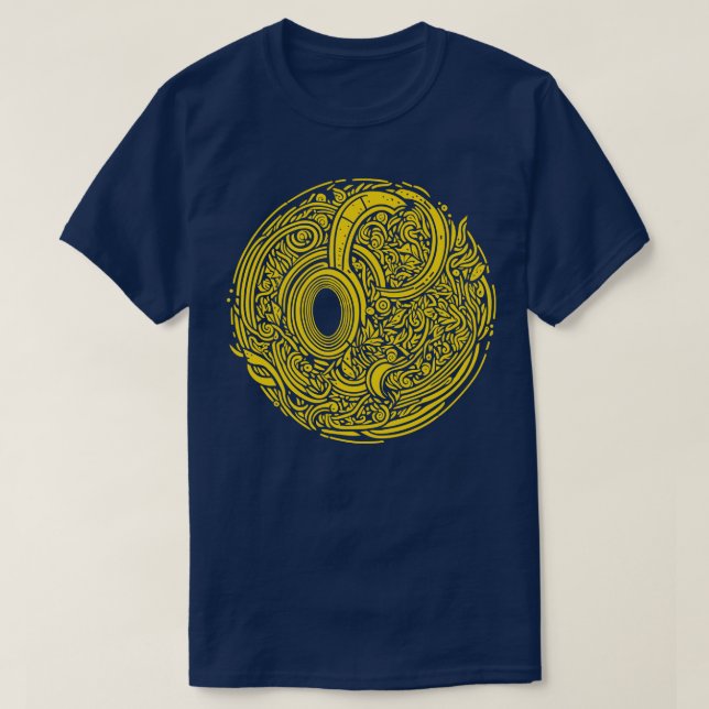 Camiseta Resumen Doodle Art Work Red (Diseño del anverso)