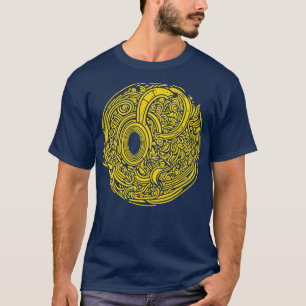 Camiseta Resumen Doodle Art Work Red