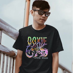 Camiseta Resumen Doxie Dog Dad Neon Grunge