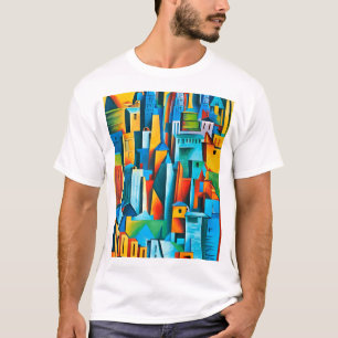 Camiseta Resumen Edificios de paisajes urbanos Rascacielos