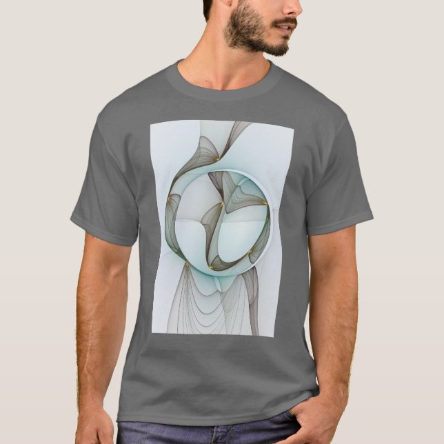 Camiseta Resumen Elegancia dorada turquesa moderna (Anverso)
