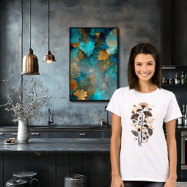 Camiseta Resumen Elegante Arte Floral Bouquet