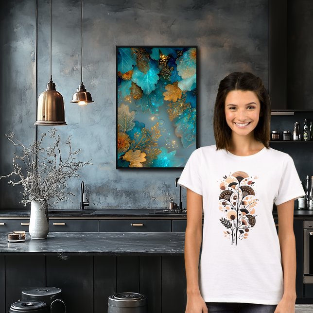 Camiseta Resumen Elegante Arte Floral Bouquet (Subido por el creador)
