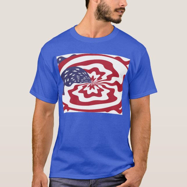 Camiseta Resumen Estrellas y rayas arte patriótico american (Anverso)