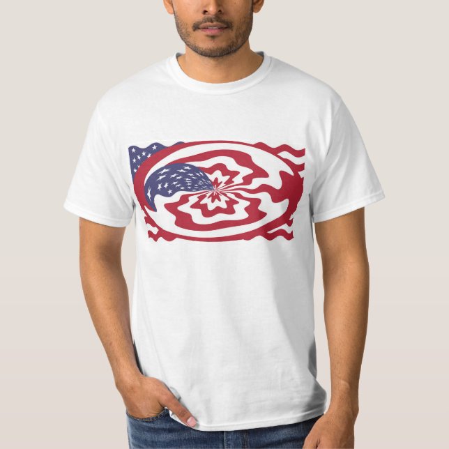 Camiseta Resumen Estrellas y rayas arte patriótico american (Anverso)