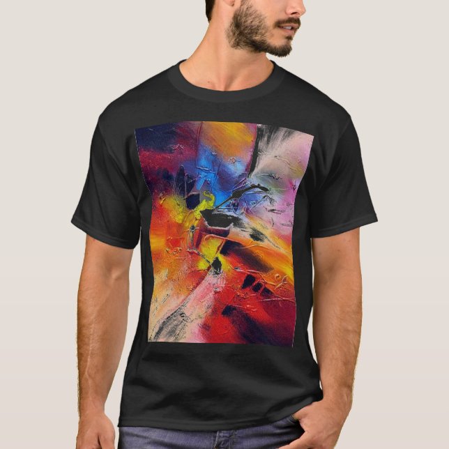 Camiseta Resumen expresionismo pinta a los hombres de negro (Anverso)