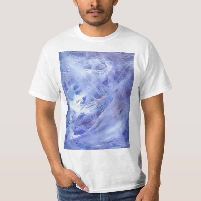 Camiseta Resumen feliz pintura de arte acrílico en blanco a (Anverso)