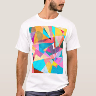Camiseta Resumen Fondo de color geométrico colorido